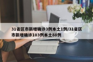 31省区市新增确诊3例本土1例/31省区市新增确诊103例本土88例