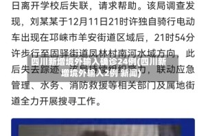 四川新增境外输入确诊24例(四川新增境外输入2例 新闻)