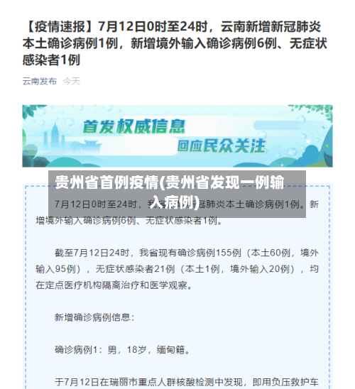 贵州省首例疫情(贵州省发现一例输入病例)-第3张图片